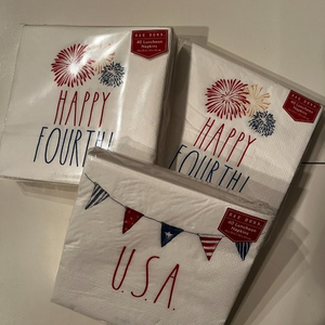 Rae Dunn‎ Napkins 3 Packs 4th of July Patriotic Luncheon Napkins New